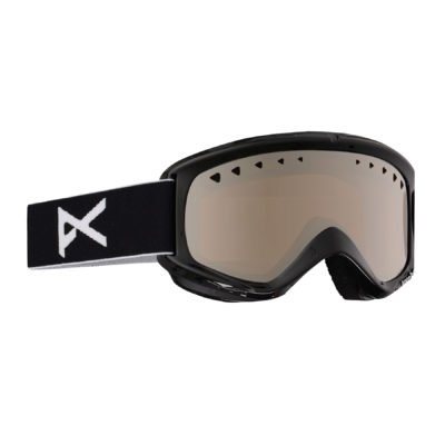 Men's Anon Goggles - Anon Helix Snow Goggles With Spare Lens. Black. Silver Amber Men's Anon Goggles - Anon Helix Snow Goggles With Spare Lens. Black. Silver Amber